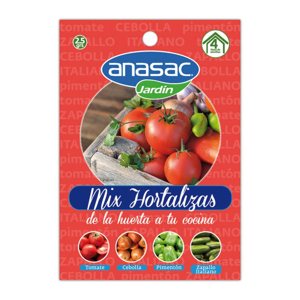 ANASAC - Mix Semillas de Hortalizas 2.5 gr Sachet
