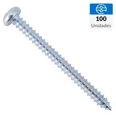 MAMUT - Tornillo Roscalata Cabeza Phillips Metal 1-1/2 " 6 mm 100 Unidades