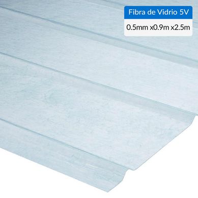 Plancha fibra de vidrio 5V natural 0.5mmx0.90mx2.50m
