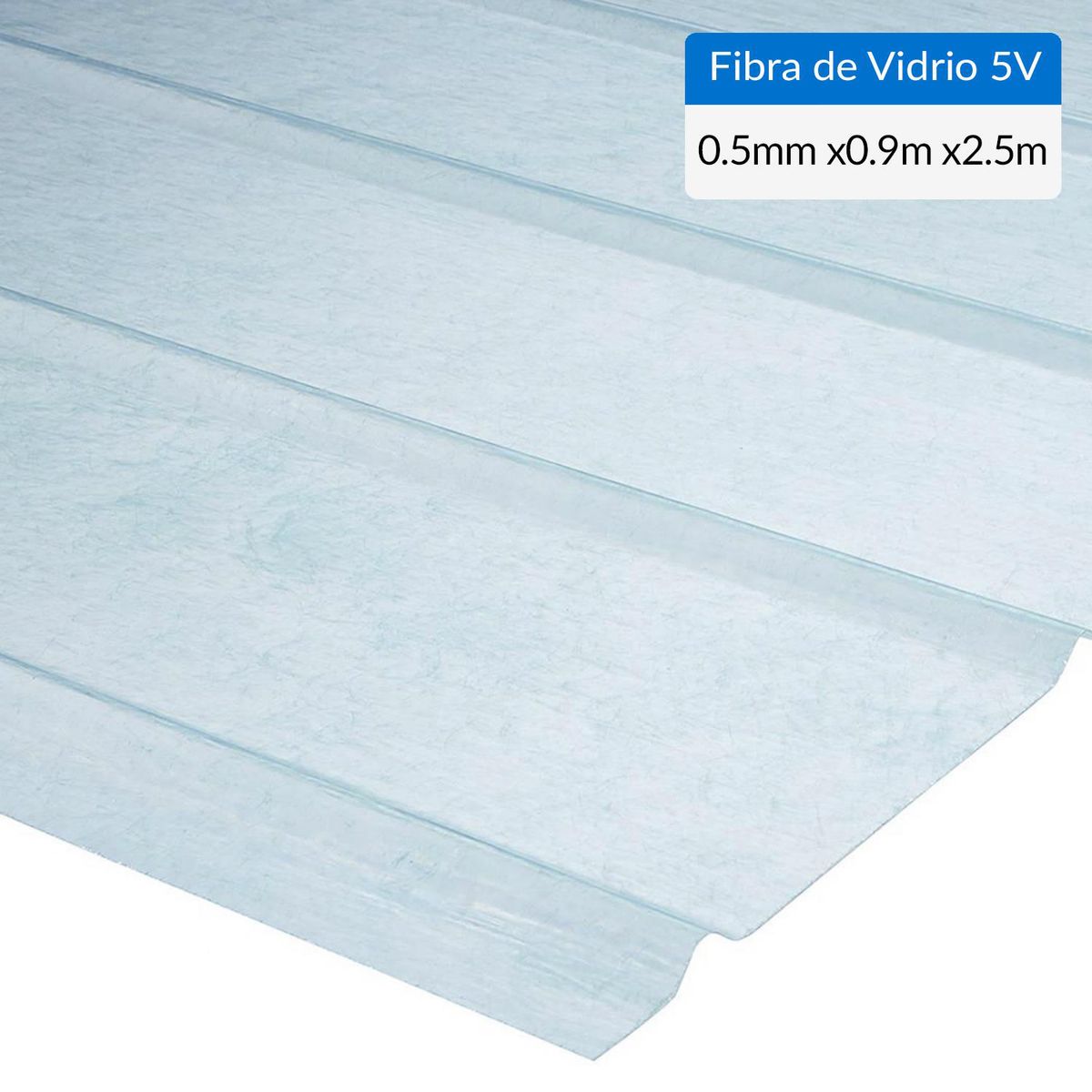 FEMOGLAS - Plancha Fibra de vidrio 5V 0.5 mm 90x250 cm Transparente
