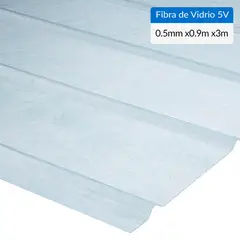 FEMOGLAS - Plancha Fibra de vidrio 5V 0.5 mm 90x300 cm Natural