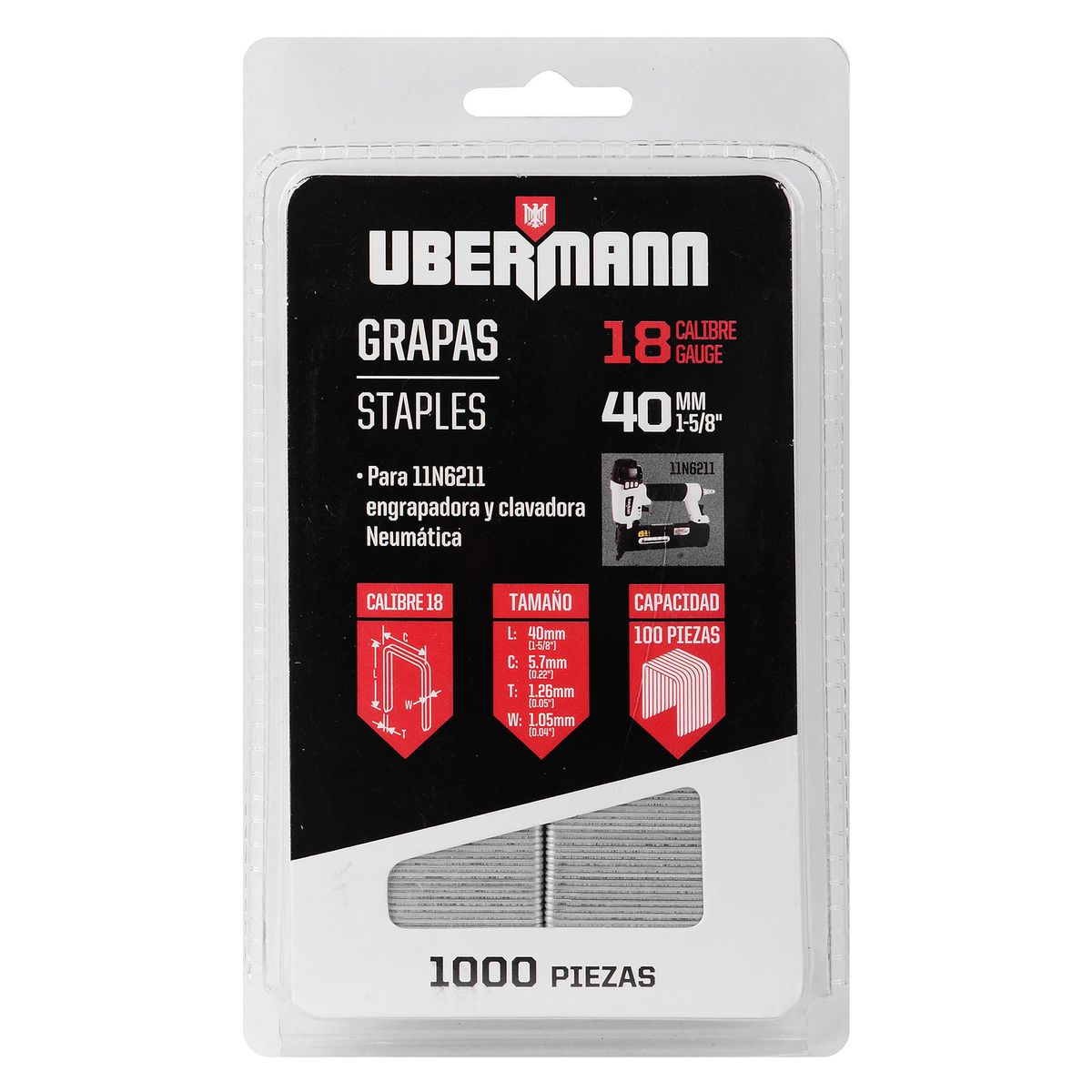 UBERMANN - Grampas 40 mm 1000 piezas