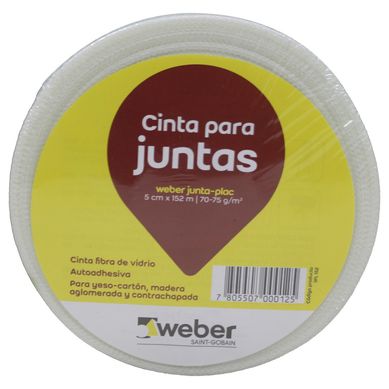 5cm x 152m Cinta de fibra de vidrio autoadhesiva para juntas