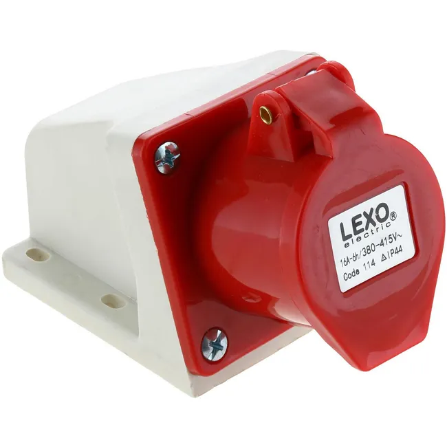 LEXO - Tomacorriente industrial sobrepuesta 16 A  3P+T 380V IP44