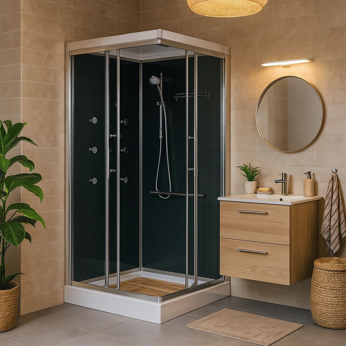 SENSI DACQUA - Cabina de ducha 222x90x90 cm