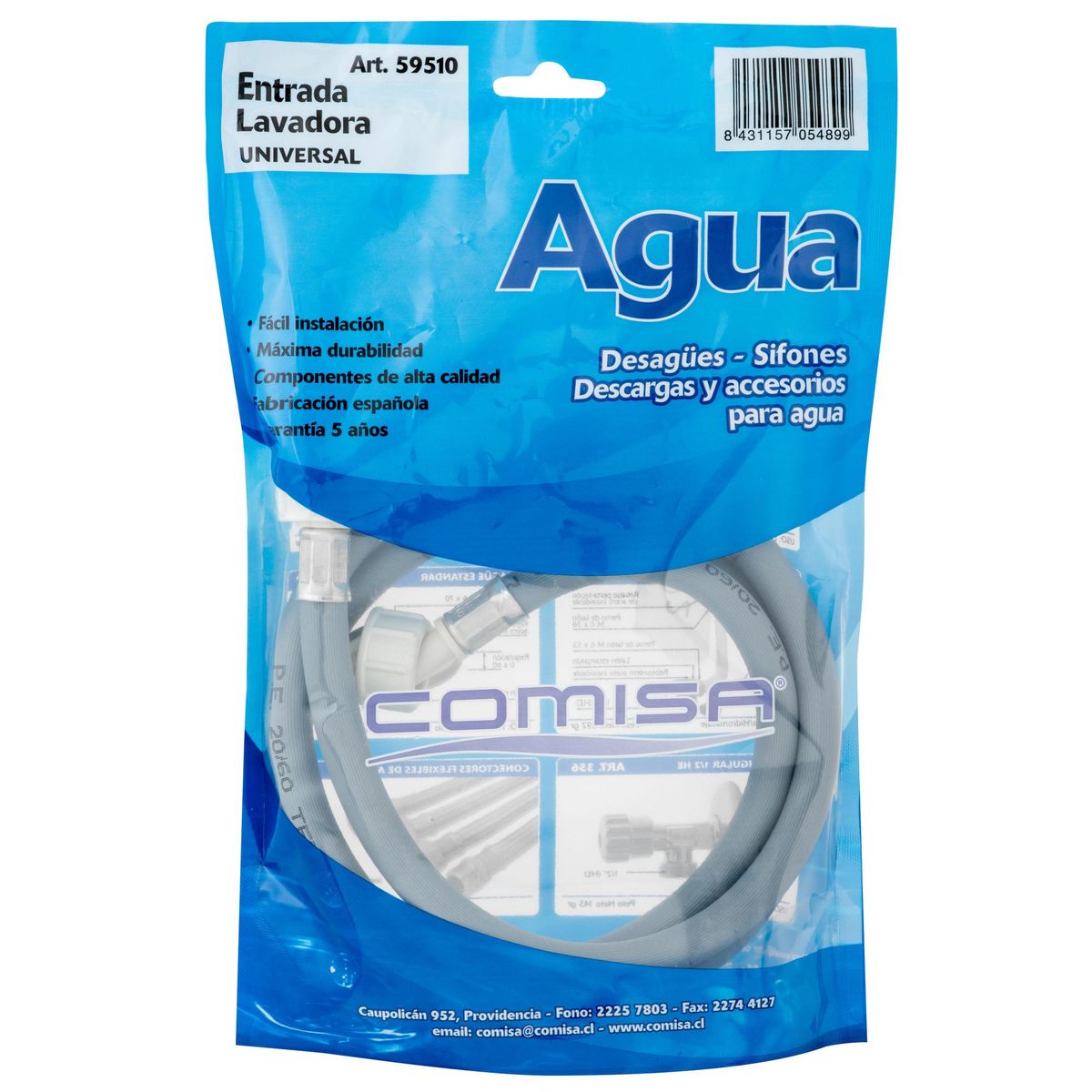 COMISA - Flexible para lavadora 3/4" 150 cm