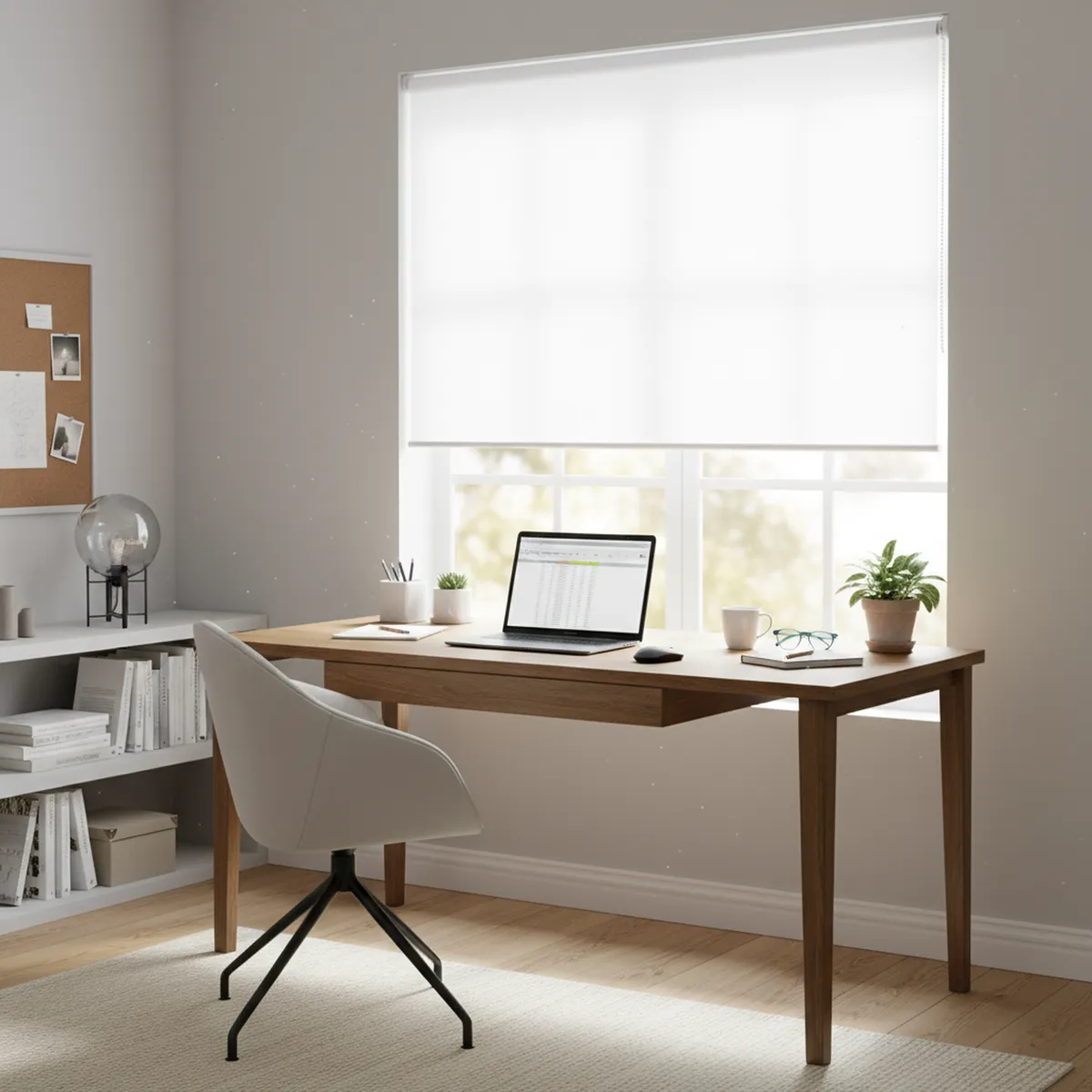 JUST HOME COLLECTION - Cortina Roller Black Out Blanco