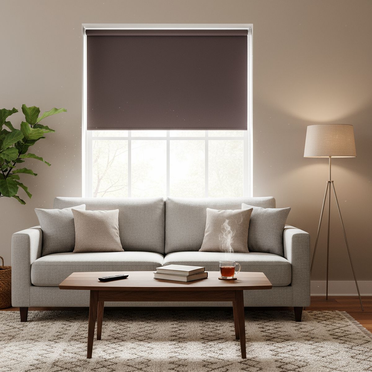 JUST HOME COLLECTION - Cortina Roller Black Out Café