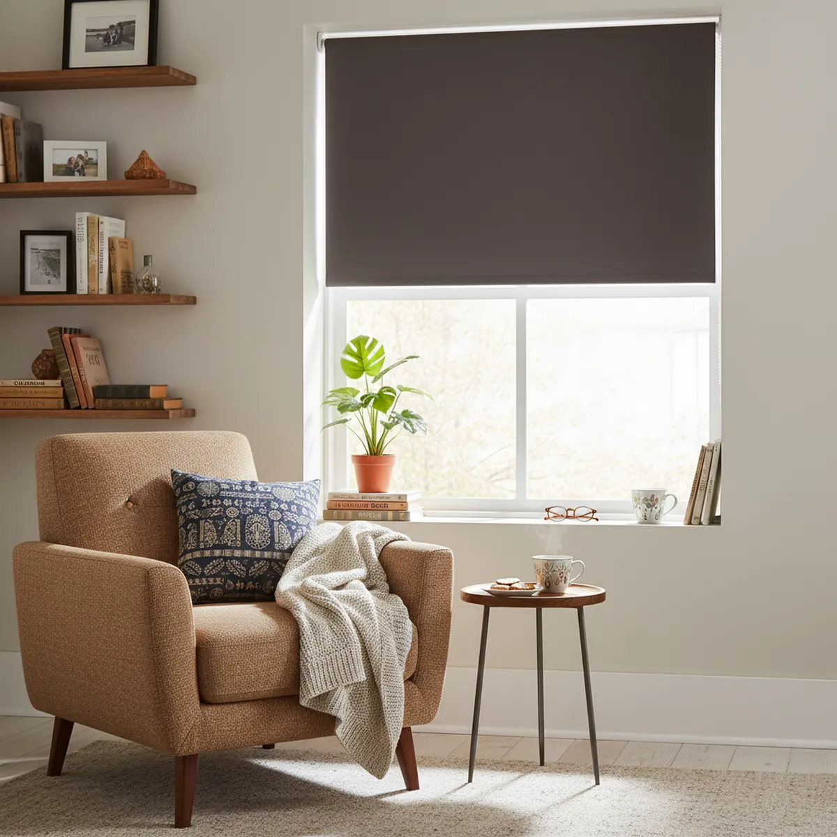 JUST HOME COLLECTION - Cortina Roller Black Out Café