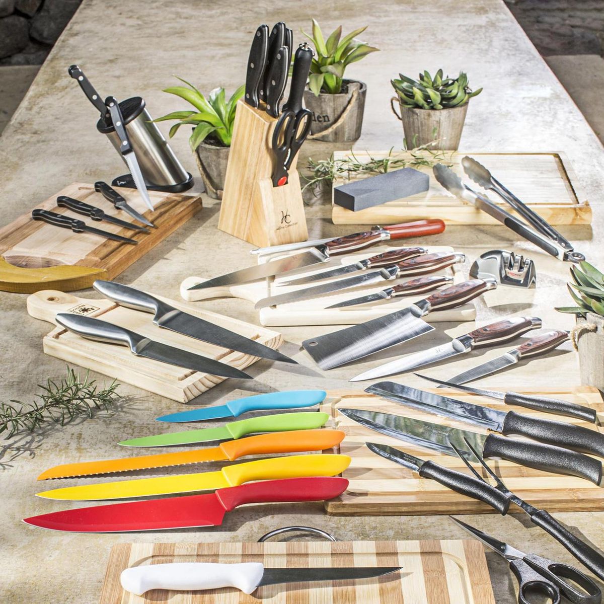 JUST HOME COLLECTION - Set de 2 Cuchillos Cocinero Just Home Collection Inoxidable 34/29 cm