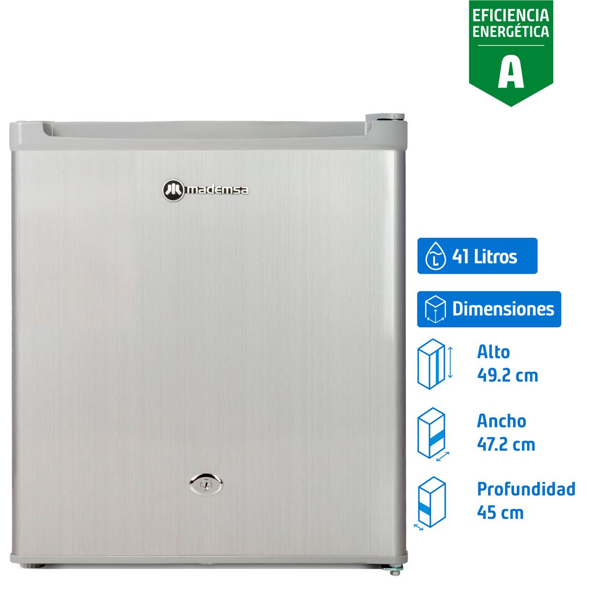 MADEMSA - Minibar 41 Litros Gris Celsius MR 50