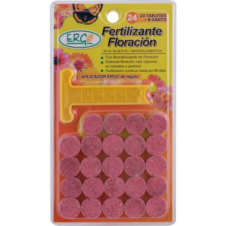 Fertilizante para flores 24 unidades pastillas