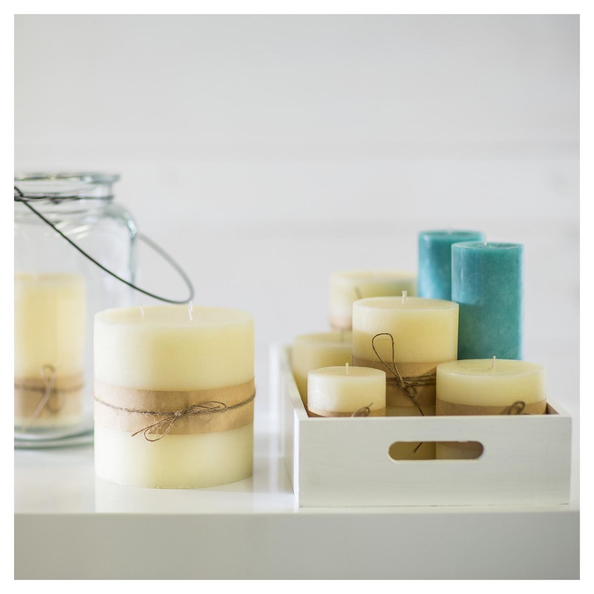 JUST HOME COLLECTION - Vela decorativa 7x15 cm turquesa