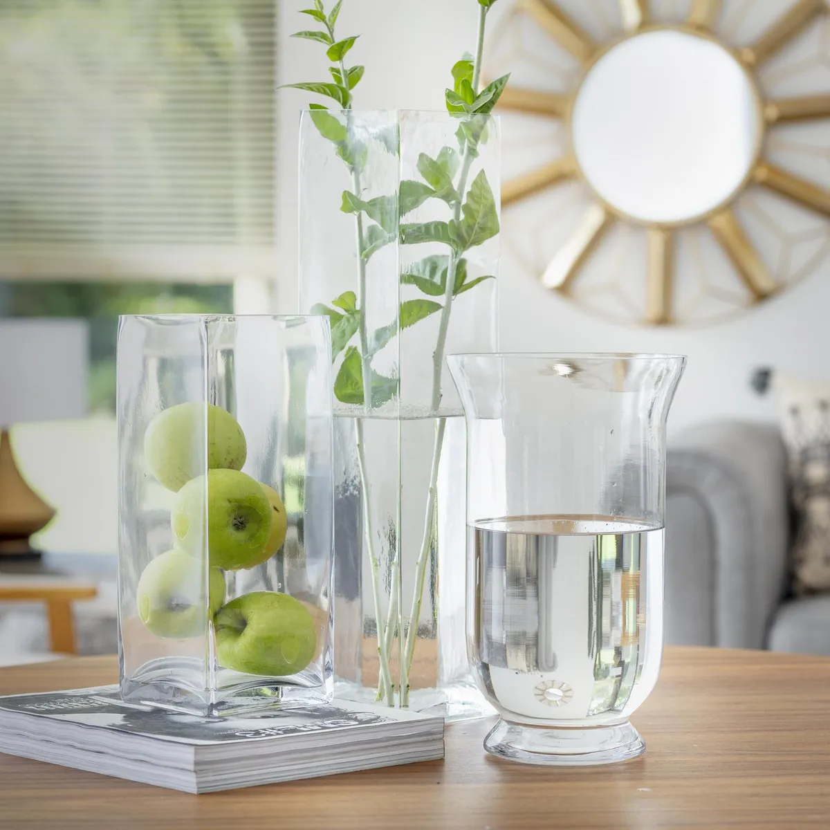 JUST HOME COLLECTION - Florero 30x12x12 cm vidrio Transparente