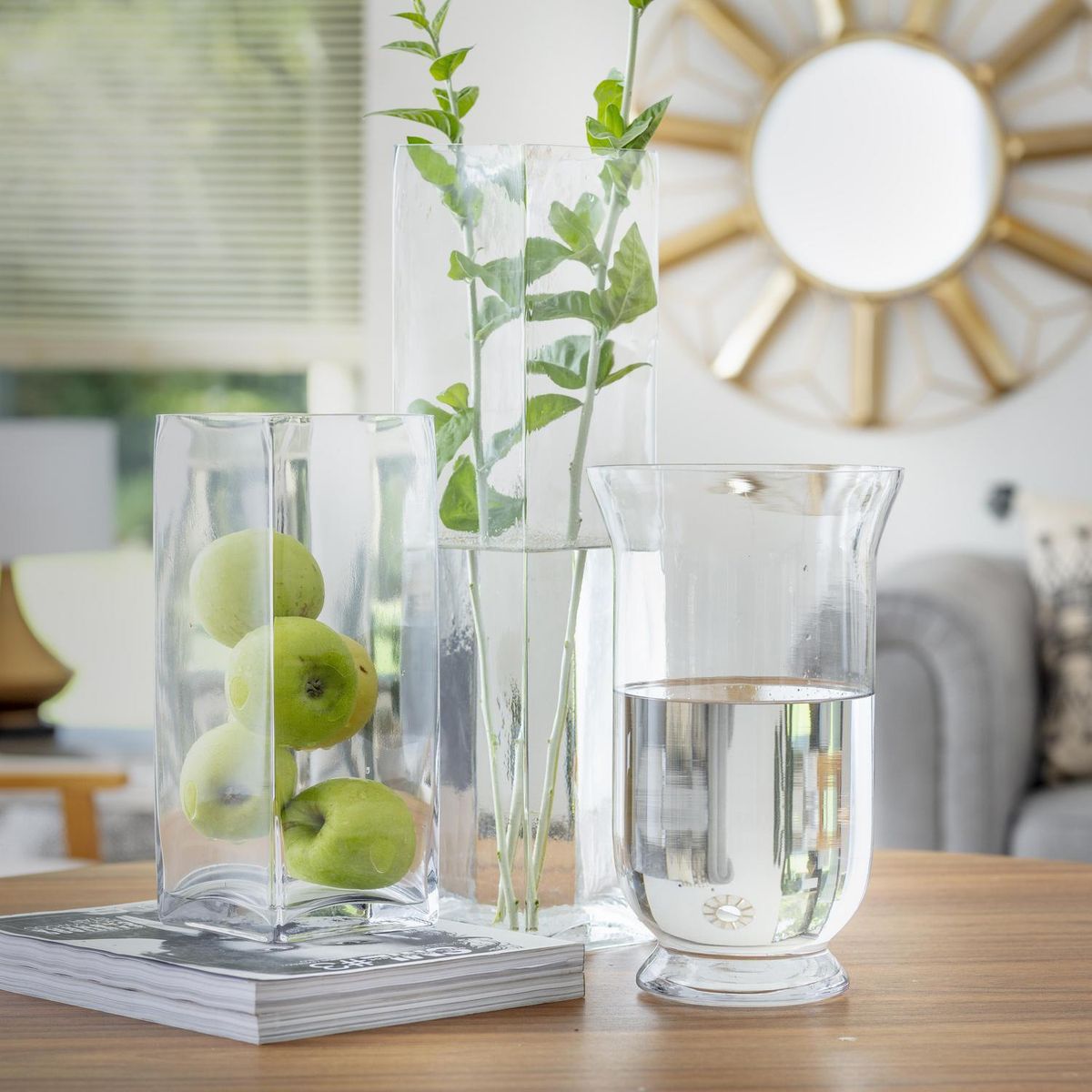 JUST HOME COLLECTION - Florero 30x12x12 cm vidrio Transparente