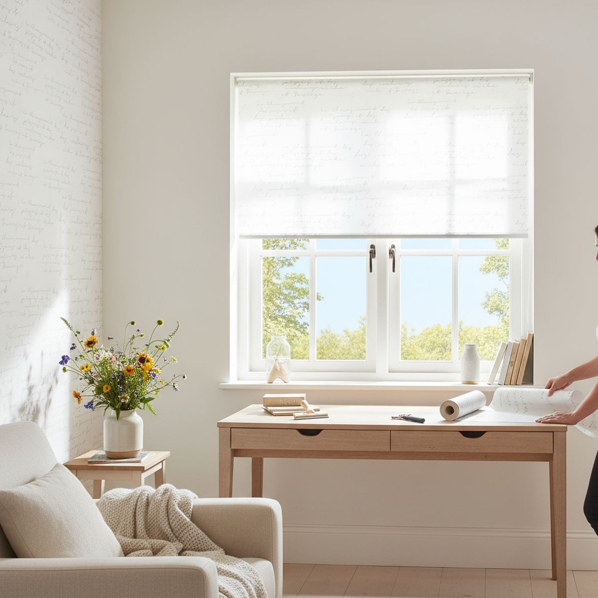 JUST HOME COLLECTION - Cortina Black-Out Letras Blanco