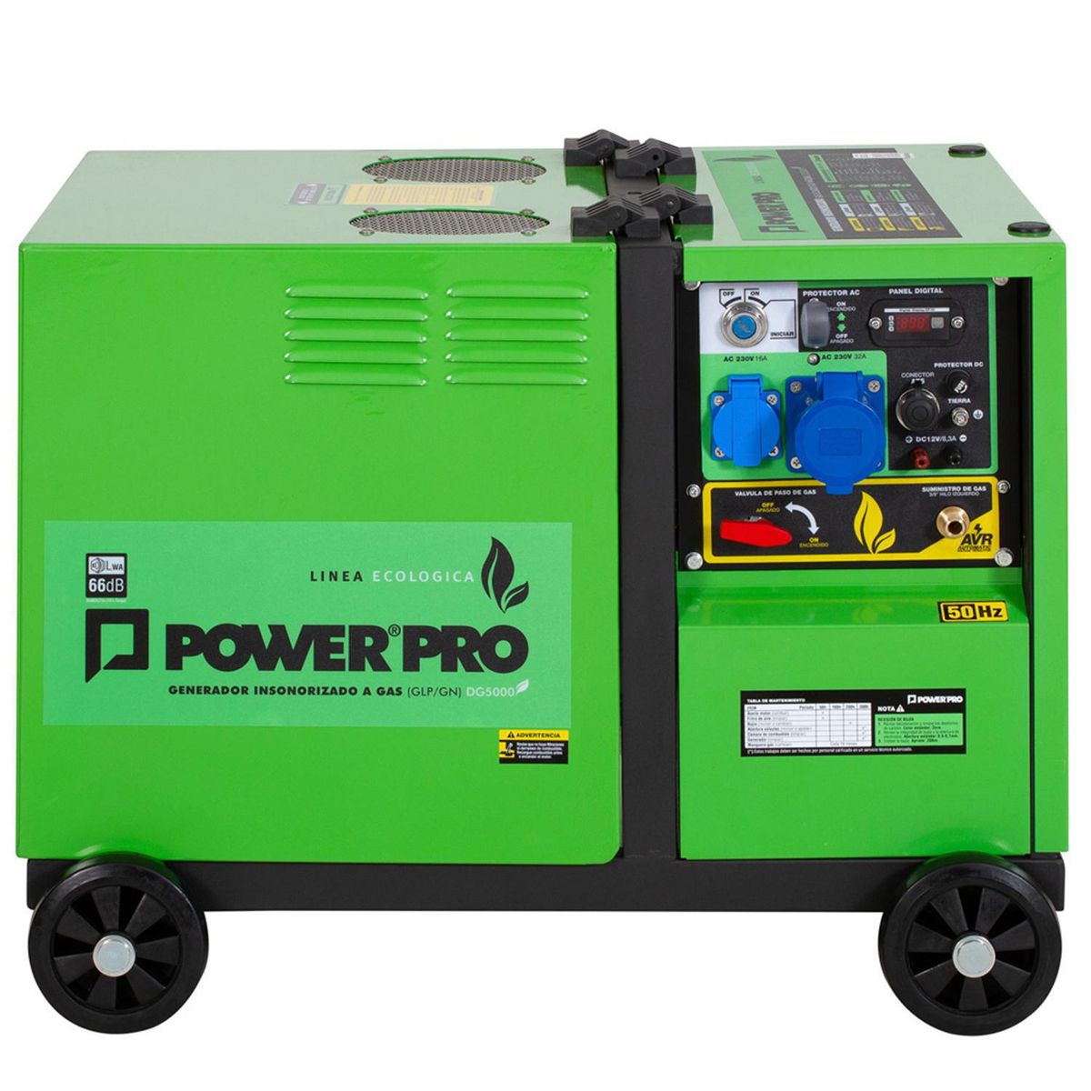 POWER PRO - Generador Eléctrico a Gas Partida Eléctrica 5500 W 15 kg