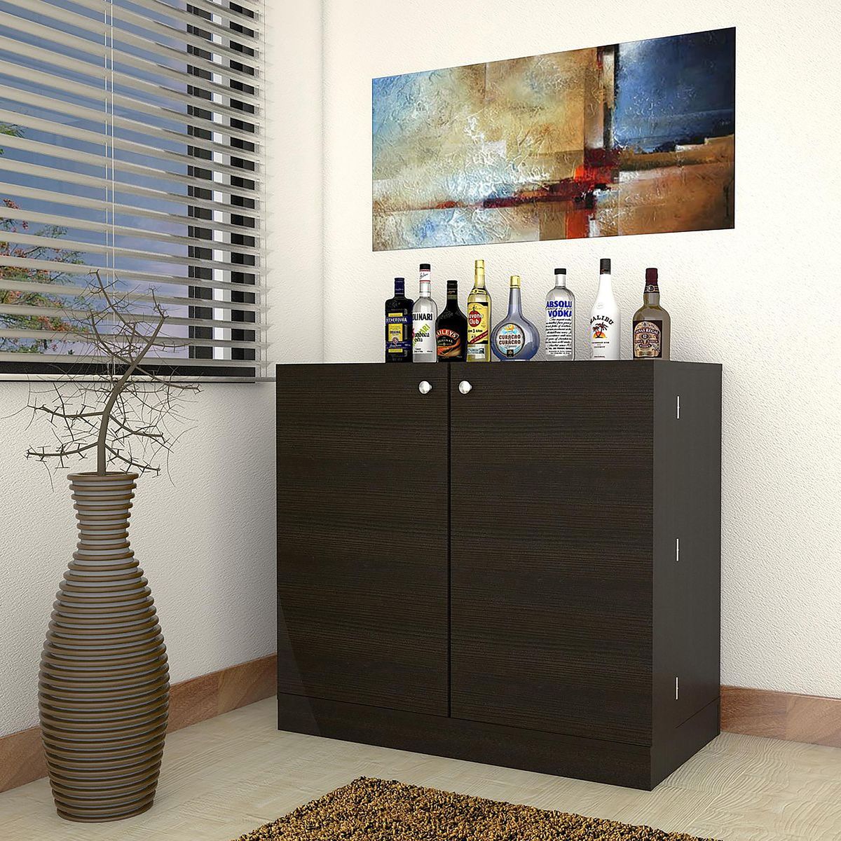 TUHOME - Bar Sintra 102x52x95 cm Wengué
