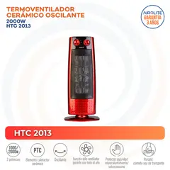 AIROLITE - Termoventilador Eléctrico 2000 W HTC 2013 Multicolor