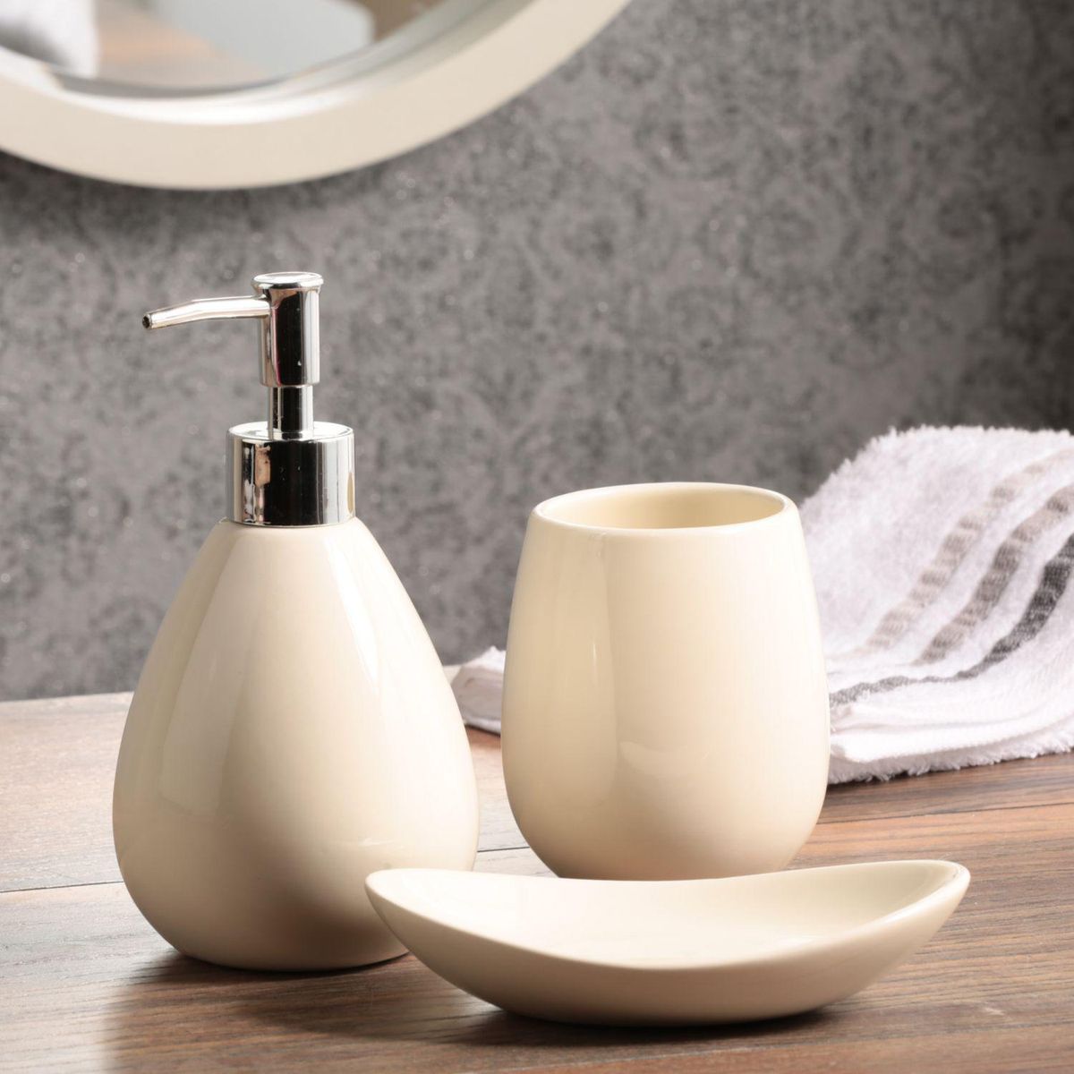 CASA BONITA - Kit de accesorios para baño 3 piezas