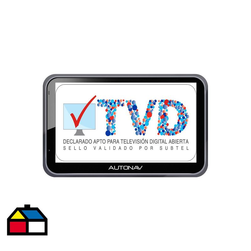 AUTONAV - GPS con TV digital 5" USB negro