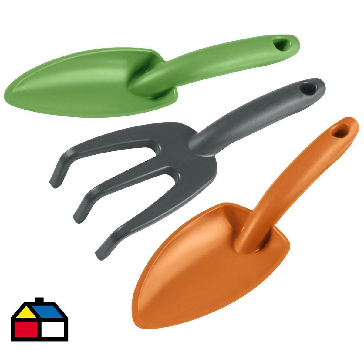 TRAMONTINA - Kit de herramientas de jardín 3 piezas verde