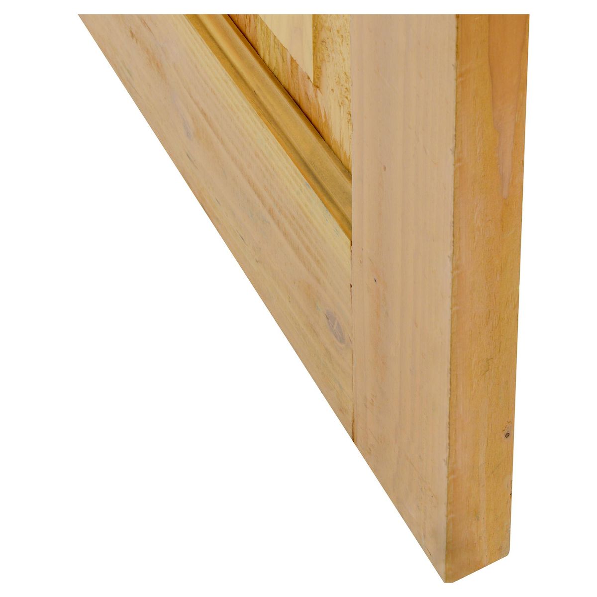 HOLZTEK - Puerta Pino Oregón 2 Paneles 6 Vidrios con vidrio