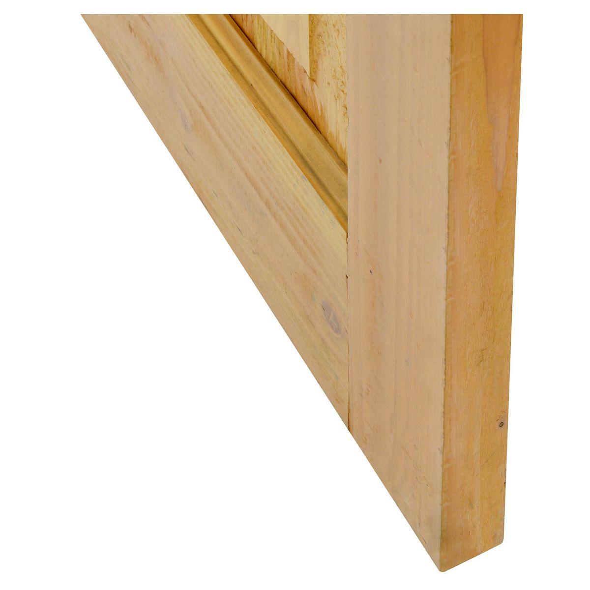 HOLZTEK - Puerta Pino Oregón 2 Paneles 6 Vidrios con vidrio