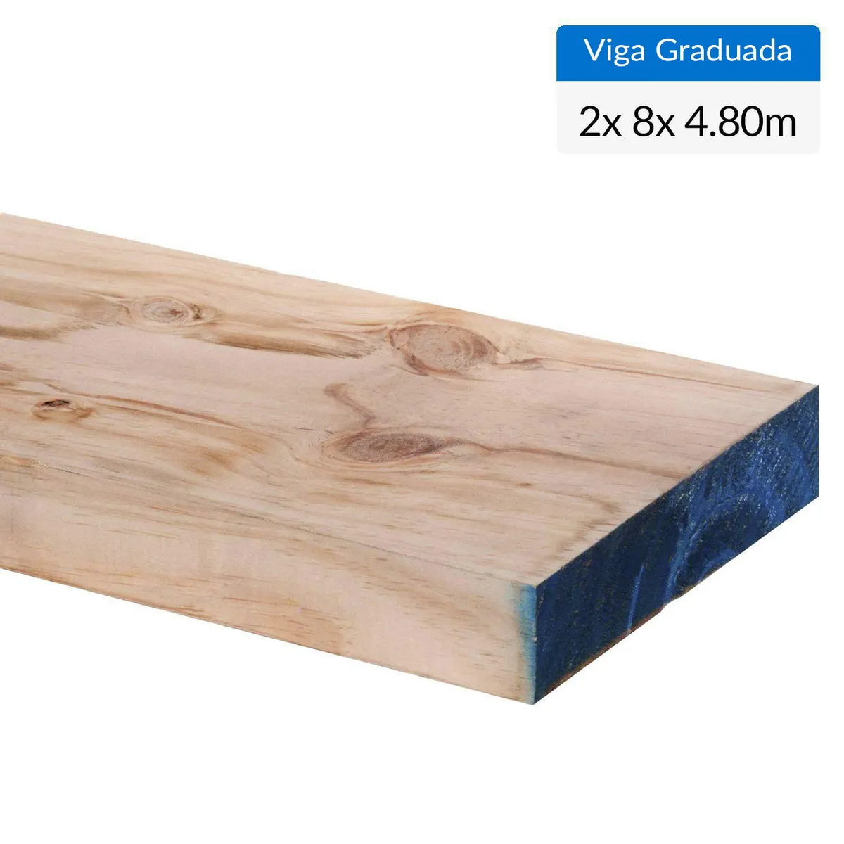 GENERICO - Viga Graduada de pino 2 x 8 x 4,8 m