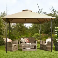 JUST HOME COLLECTION - Toldo Pérgola Taupe Poliéster 295x295x270 cm