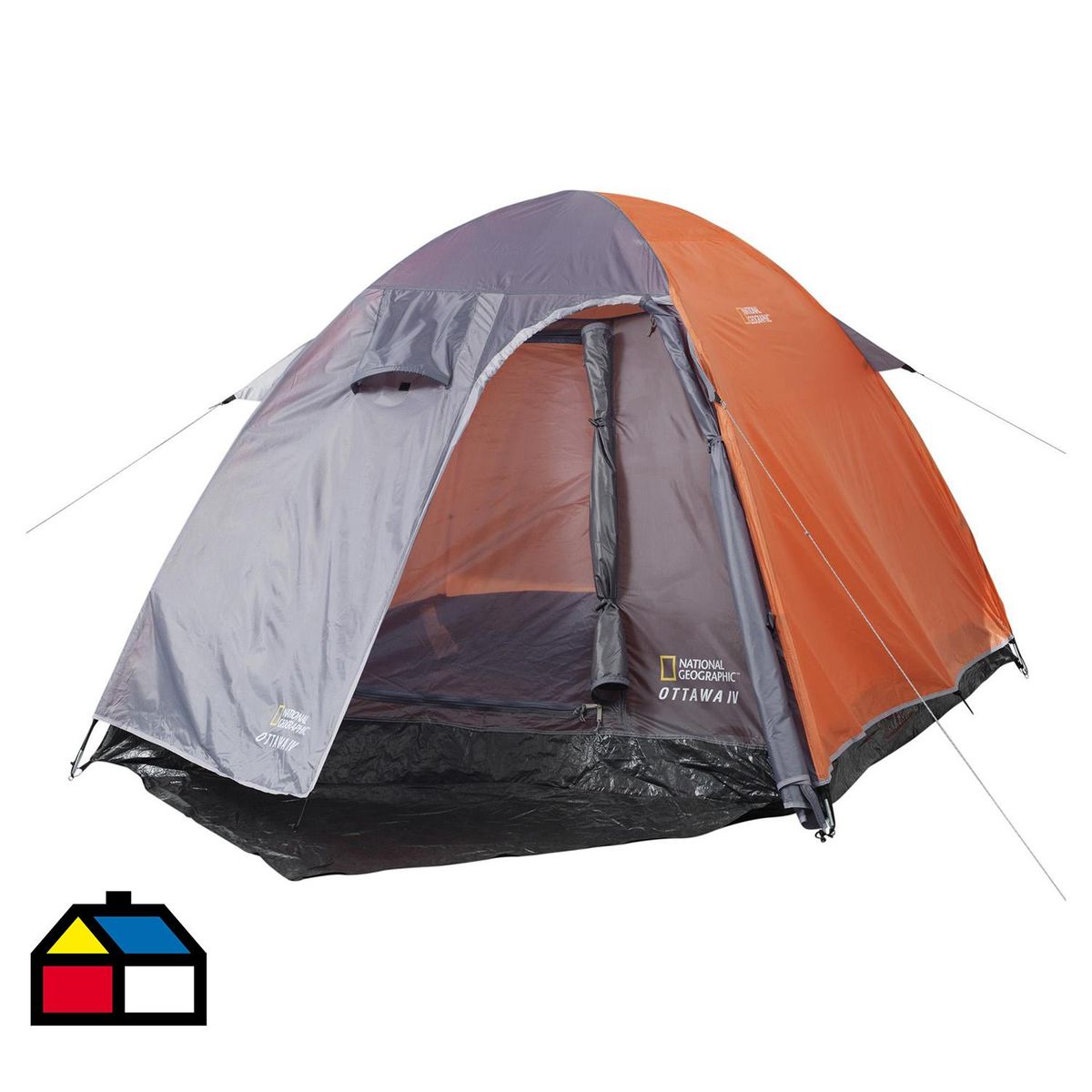 NATIONAL GEOGRAPHIC - Carpa Camping Otawa 4 Personas Naranja/Gris