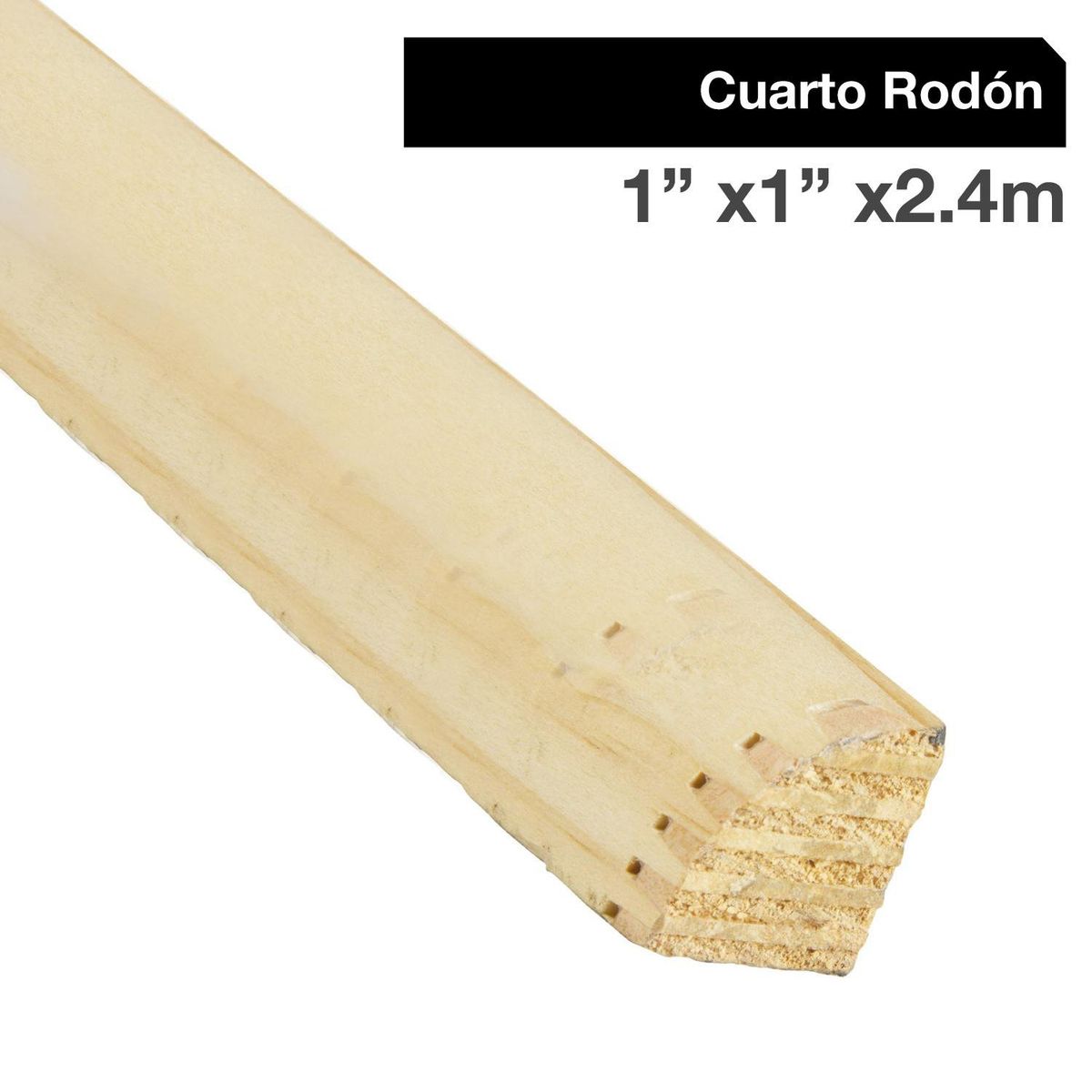 MULTIMARCA - Moldura 1/4 Rodón Pino Finger Natural 20 mm 2x240 cm