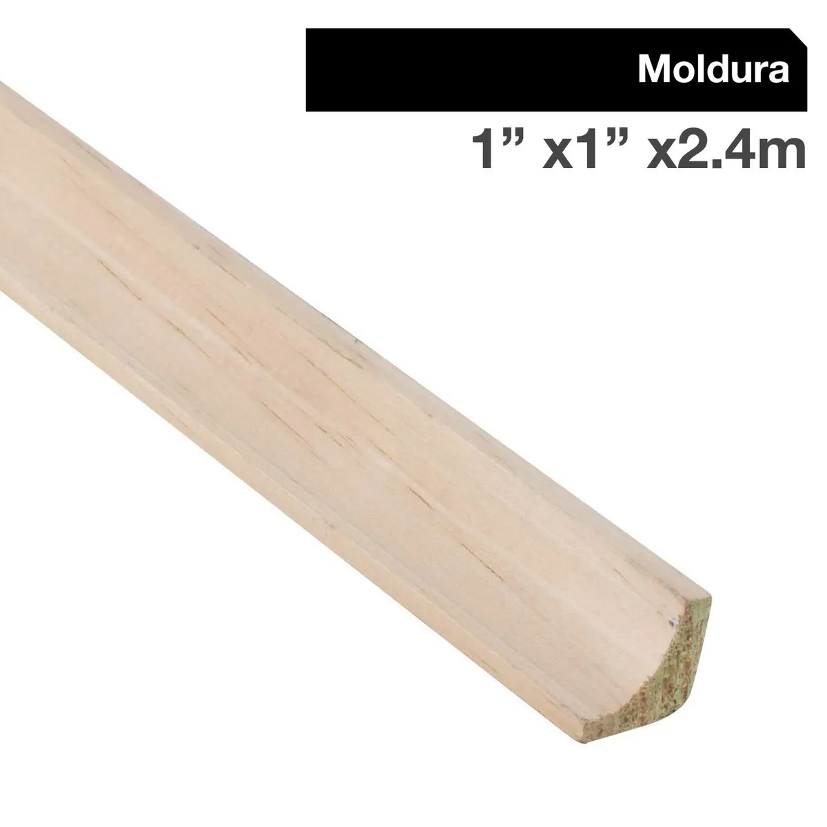 MULTIMARCA - Moldura 1/2 Caña Pino Finger Natural 20 mm 2x240 cm