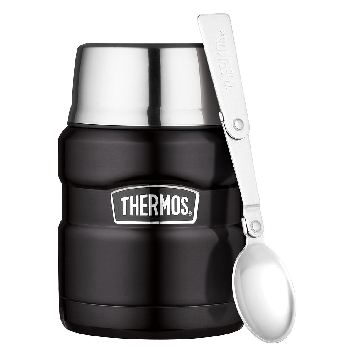 THERMOS - Termo para Comida 470 ml Negro/ Plateado