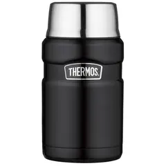 THERMOS - Termo para Comida 710 ml Acero Inoxidable Negro/ Plateado