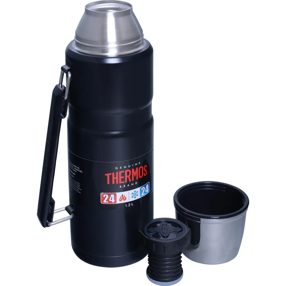 THERMOS - Termo para Agua 1.2 l Negro/ Plateado