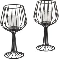 Set De 2 Portavelas Decorativos