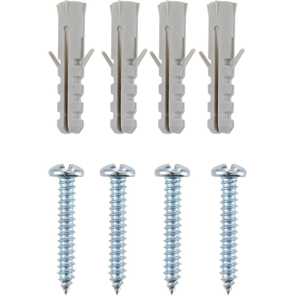 DECOLYON - Set de tomas laterales para riel 3 cm 4 unidades Blanco