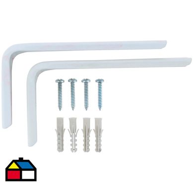 Set de escuadras dobles 13 cm 2 unidades Blanco