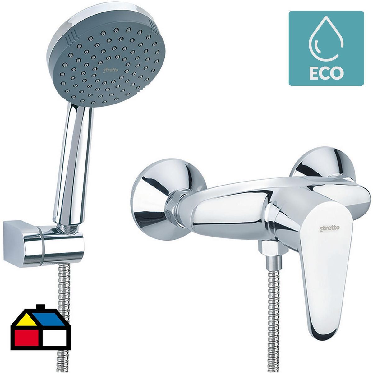 STRETTO - Monomando Ducha Dessin Cromado