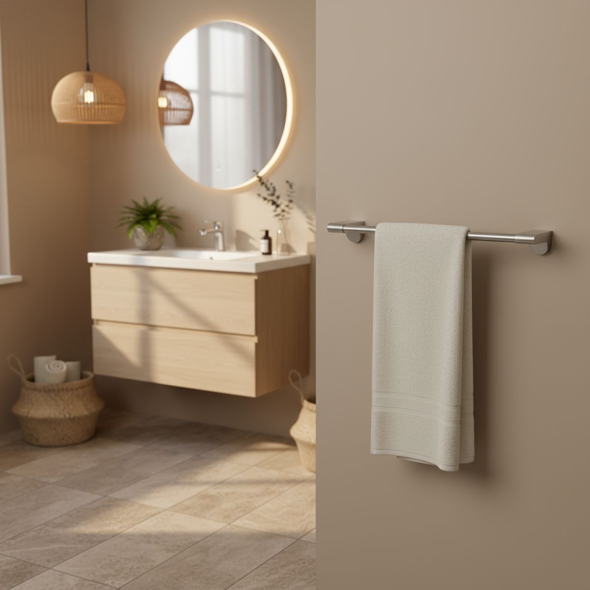STRETTO - Barra 46 cm toalla nikel