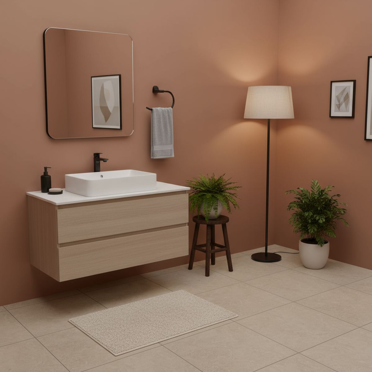 STRETTO - Argolla para toalla negro