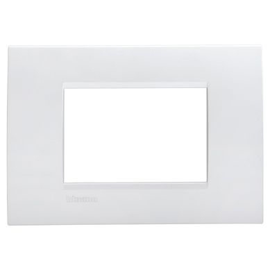 Placa rectangular 3 mdulos plateado
