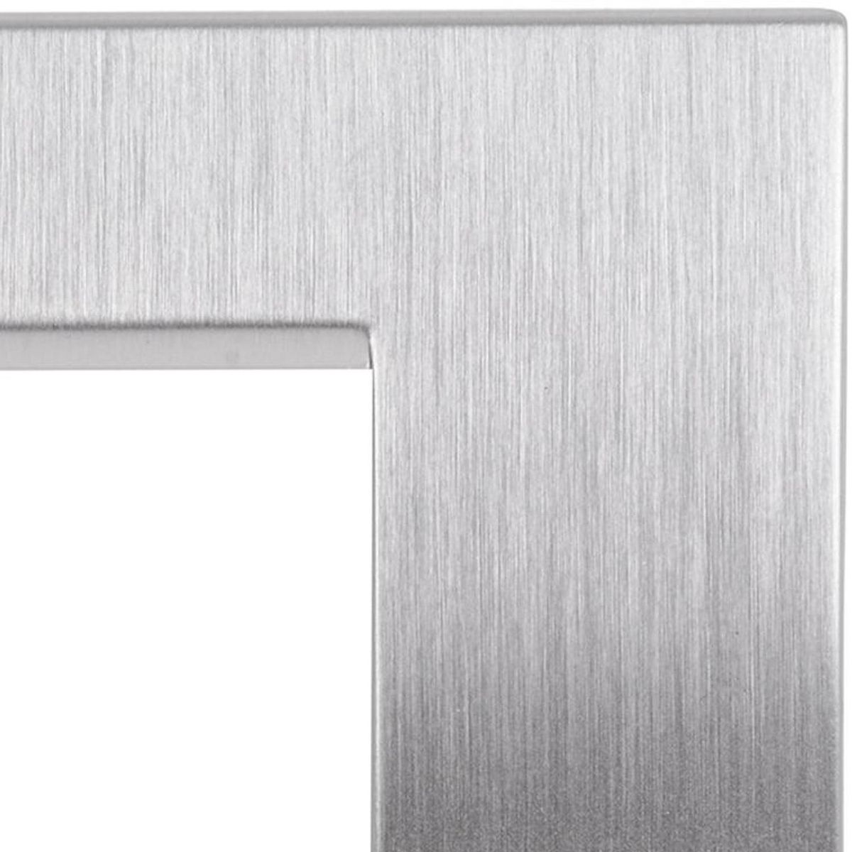 BTICINO - Placa rectangular 3 módulos Gris Acero Cepillado