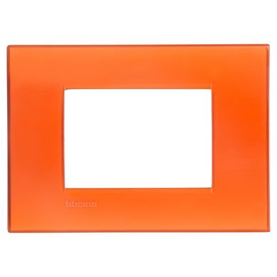 Placa rectangular 3 mdulos naranjo
