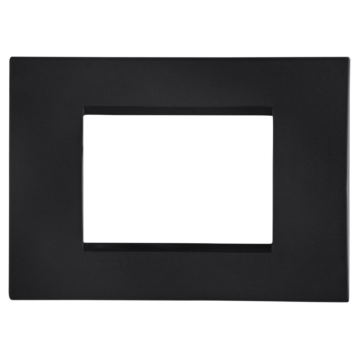BTICINO - Placa rectangular 3 módulos Antracita