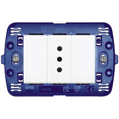 Tomacorriente simple 10 A Semi armado