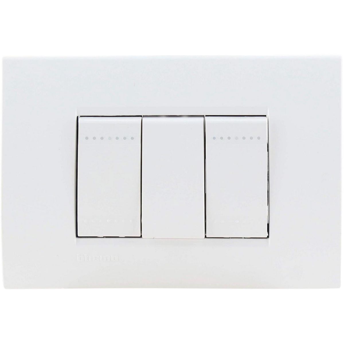 BTICINO - Interruptor doble (9/12) 16 A semi armado Blanco