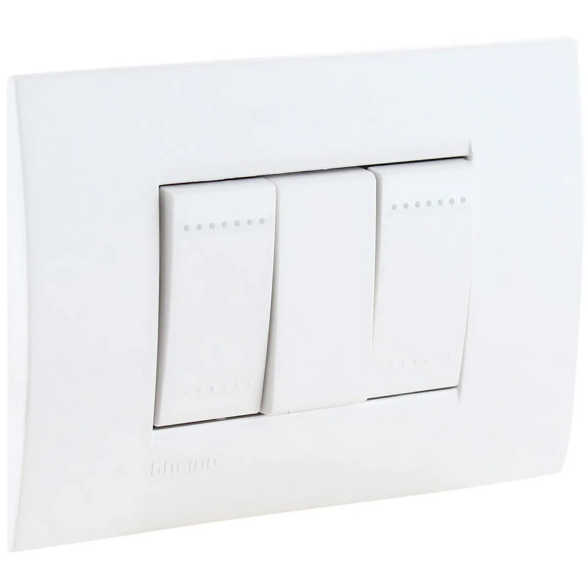 BTICINO - Interruptor doble (9/12) 16 A semi armado Blanco