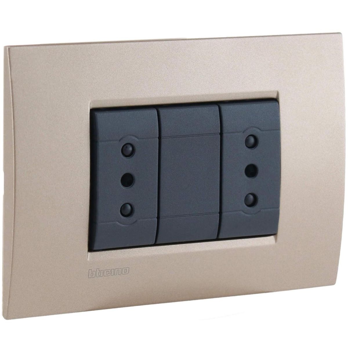 BTICINO - Tomacorriente Doble 10A Square